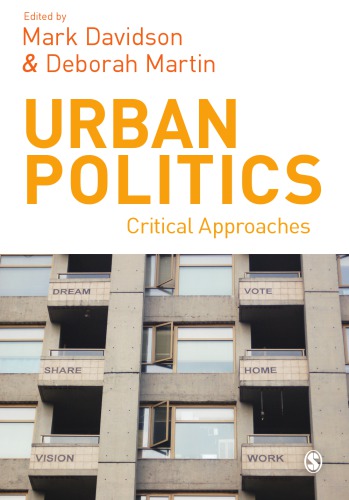 Urban Politics Critical Approaches 1st Edition Mark Davidson