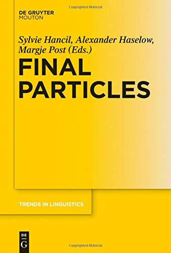 Final Particles Sylvie Hancil Alexander Haselow Margje Post Eds