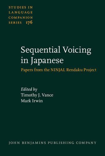 Sequential Voicing In Japanese Papers From The Ninjal Rendaku Project Timothy J Vance