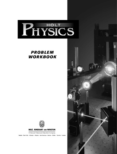 Holt Physics Problem Workbook With Answers Boris M Korsunsky Angela Berenstein John Stokes
