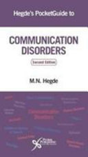 Hegdes Pocketguide To Communication Disorders Second Edition 2nd Edition Mn Hegde