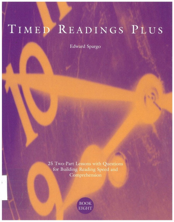 Timed Readings Plus Book 8 1st Edition Edward Spargo