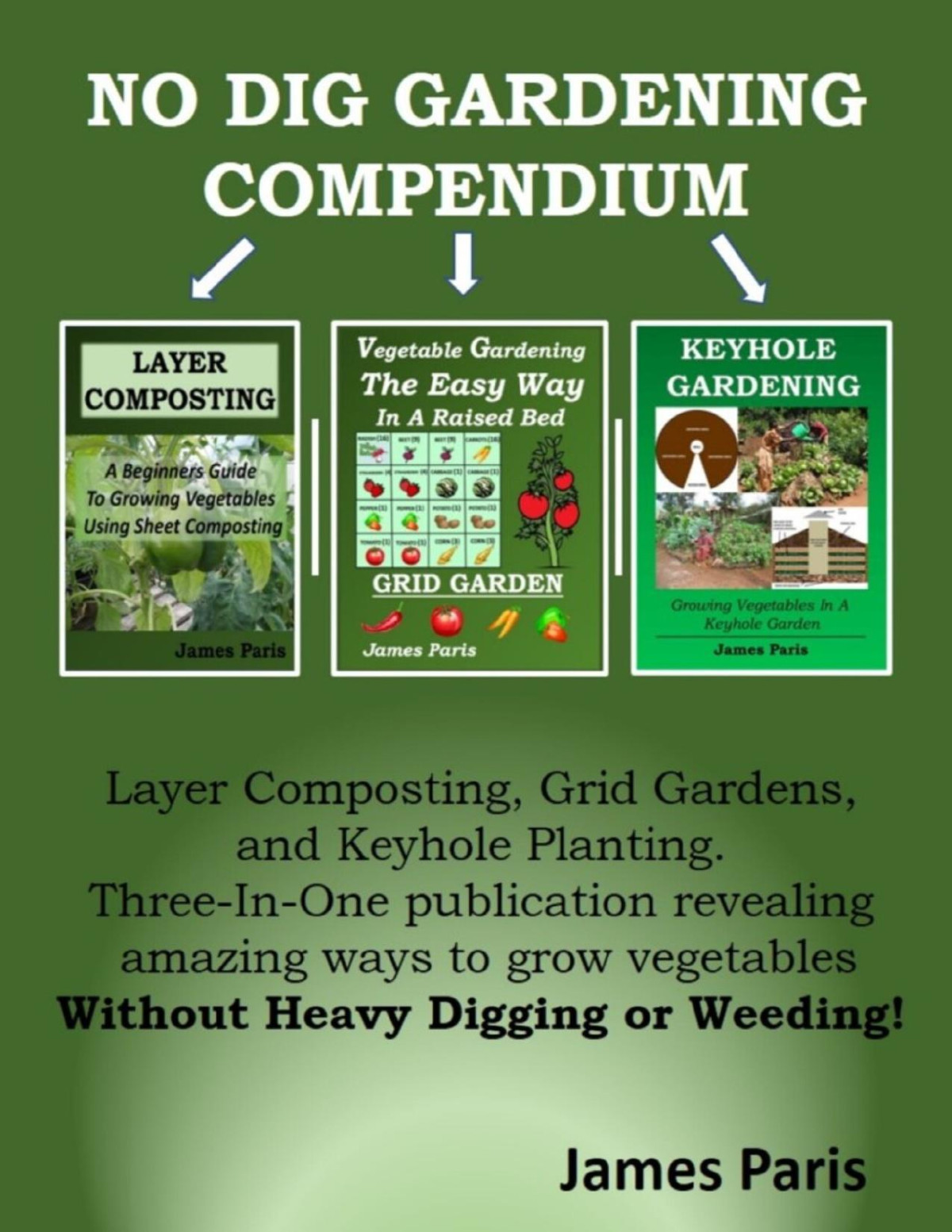 No Dig Gardening Compendium Layer Composting Grid Gardens And Keyhole Planting Threeinone Publication Revealing Amazing Ways To Grow Vegetables Without Heavy Digging Or Weeding James Paris