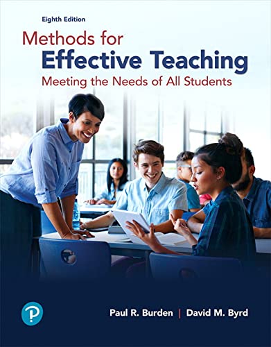 Methods For Effective Teaching Meeting The Needs Of All Students 8th Edition 8th Burden