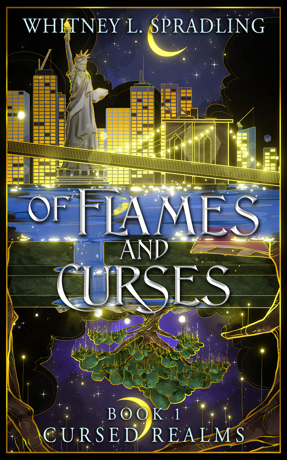 Of Flames And Curses An Adult Portal Fantasy Romance Cursed Realms Book 1 Spradling