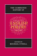 The Cambridge History Of English Poetry Reprint Michael Oneill