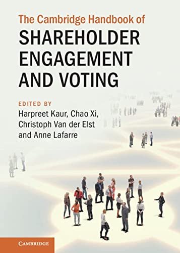 The Cambridge Handbook Of Shareholder Engagement And Voting 1st Edition Harpreet Kaur