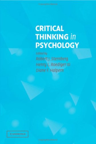 Critical Thinking In Psychology 1st Edition Robert J Sternberg
