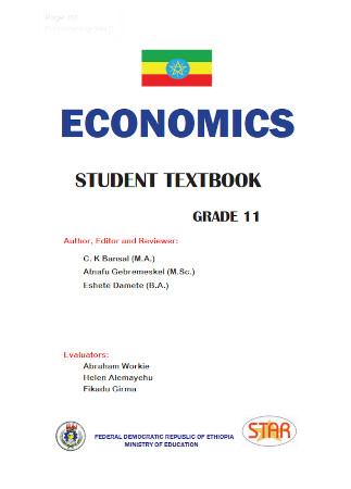 Economics Grade 11 1st Edition C K Bansal Atnafu Gebremeskel