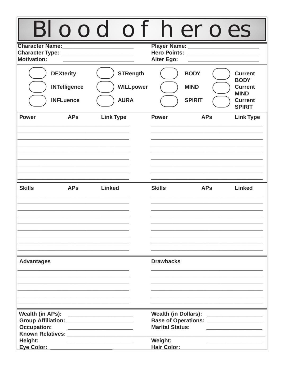 Sheet Character Toliveira