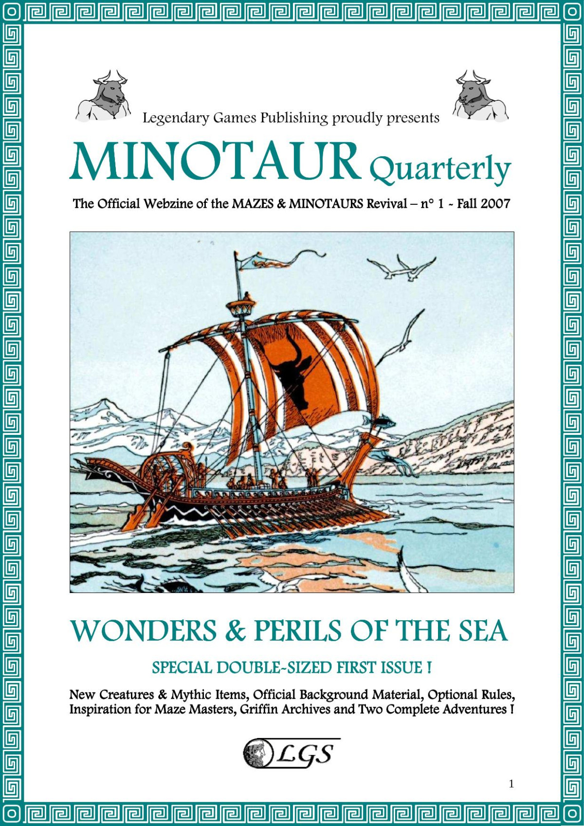 Minotaur Quarterly 01 1st Edition Olivier Legrand
