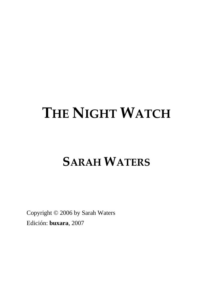 The Night Watch Sarah Waters