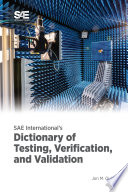 Sae Internationals Dictionary Of Testing Verification And Validation Jon M Quigley