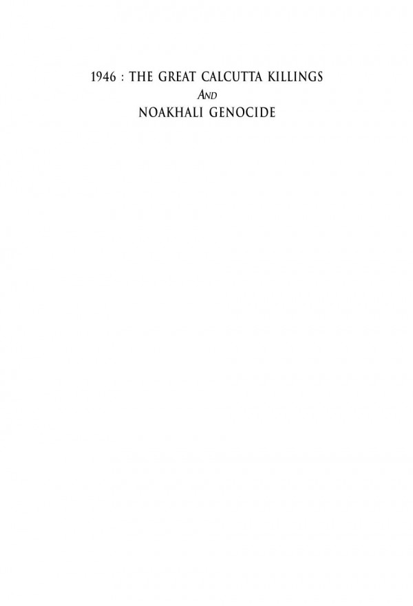 1946 The Great Calcutta Killings And Noakhali Genocide 1st Edition Dneacandra Siha