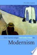 The Cambridge Introduction To Modernism Annotated Lewis Pericles