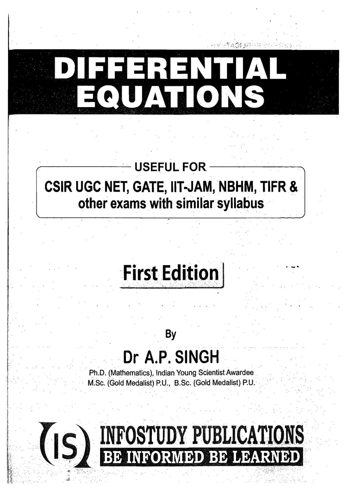 Differential Equations 1st Edition Ap Singh