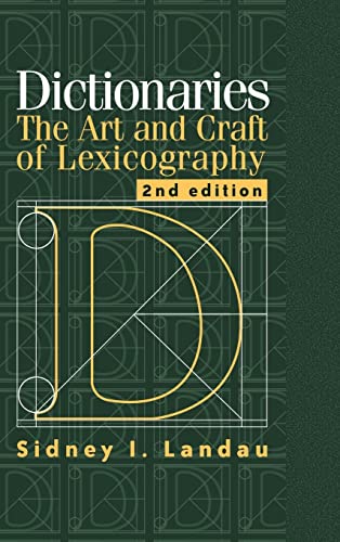 Dictionaries The Art And Craft Of Lexicography 2nd Edition Landau