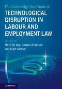 The Cambridge Handbook Of Technological Disruption In Labour And Employment Law Marc De Vos