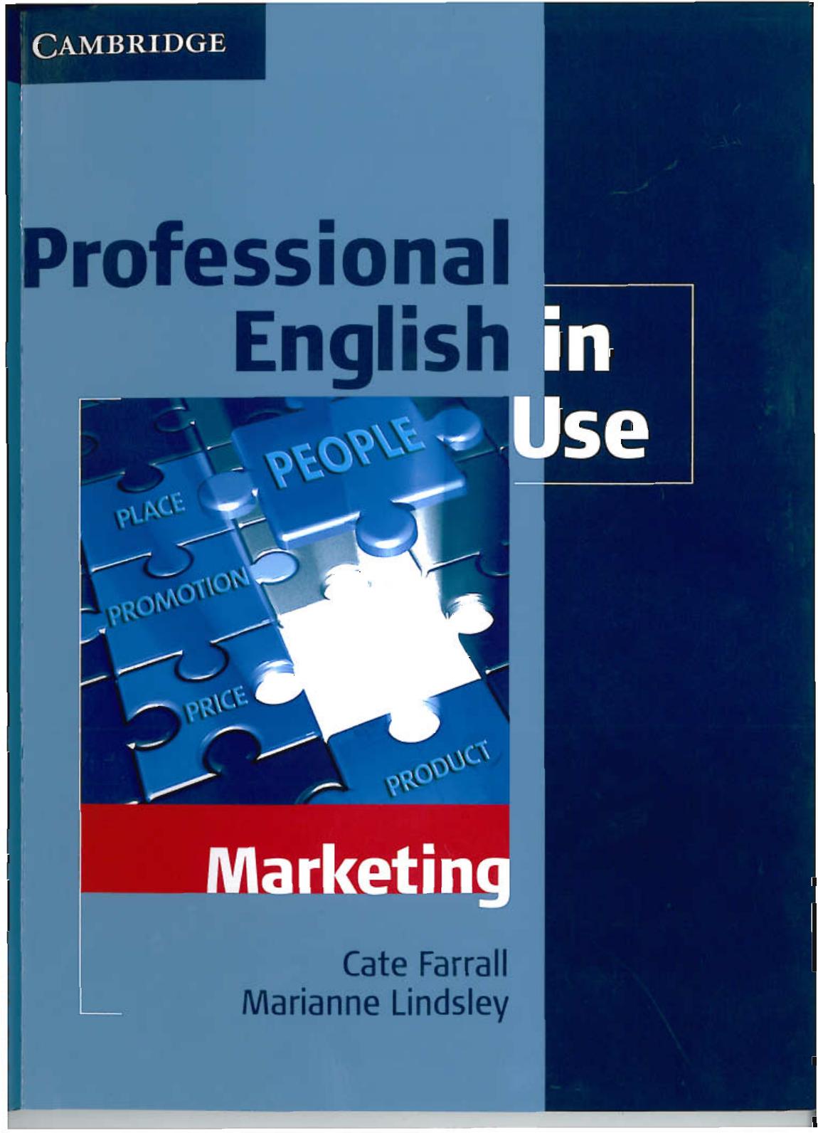 Professional English In Use Marketing Cate Farrall Marianne Lindsley