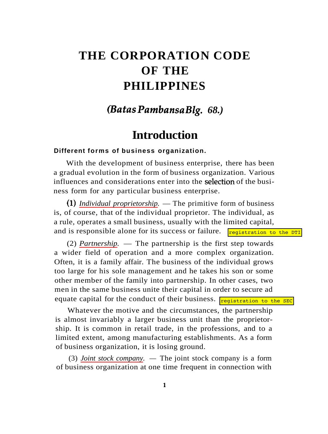 The Corporation Code Of The Philippines Annotated 10th Edition Philippines