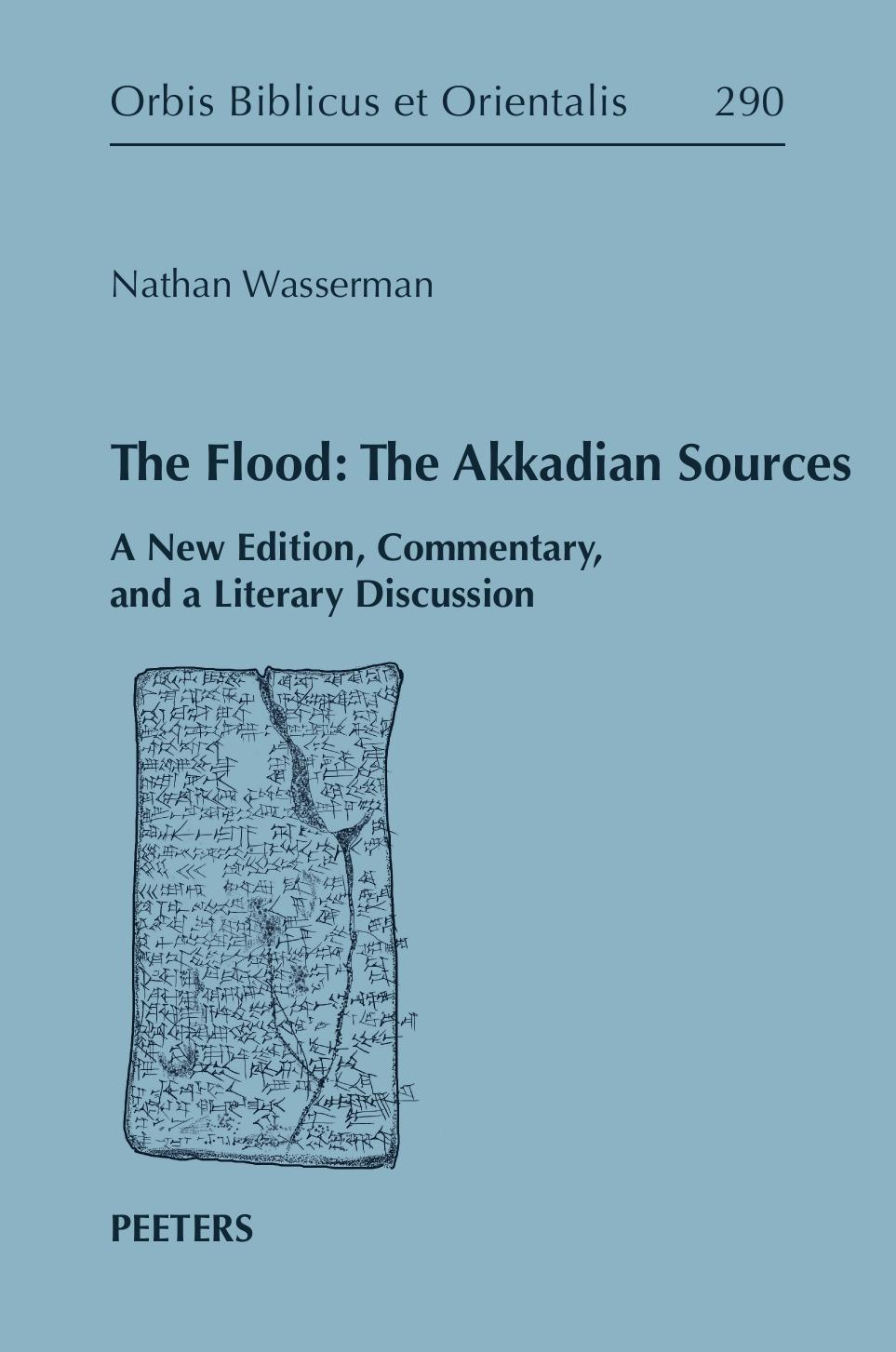 The Flood The Akkadian Sources N Wasserman