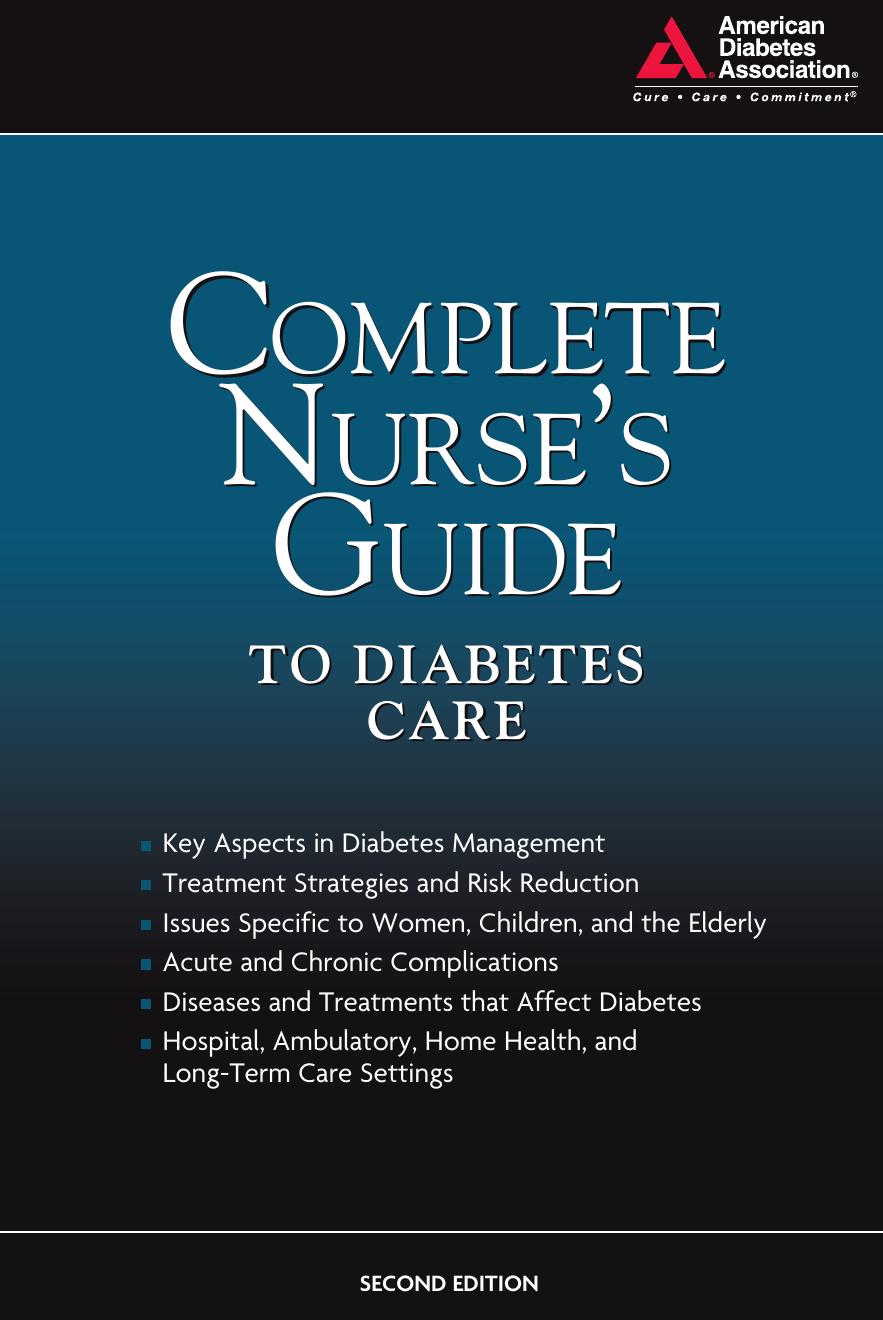 Complete Nurses Guide To Diabetes Care 2nd Edition American Diabetes Association