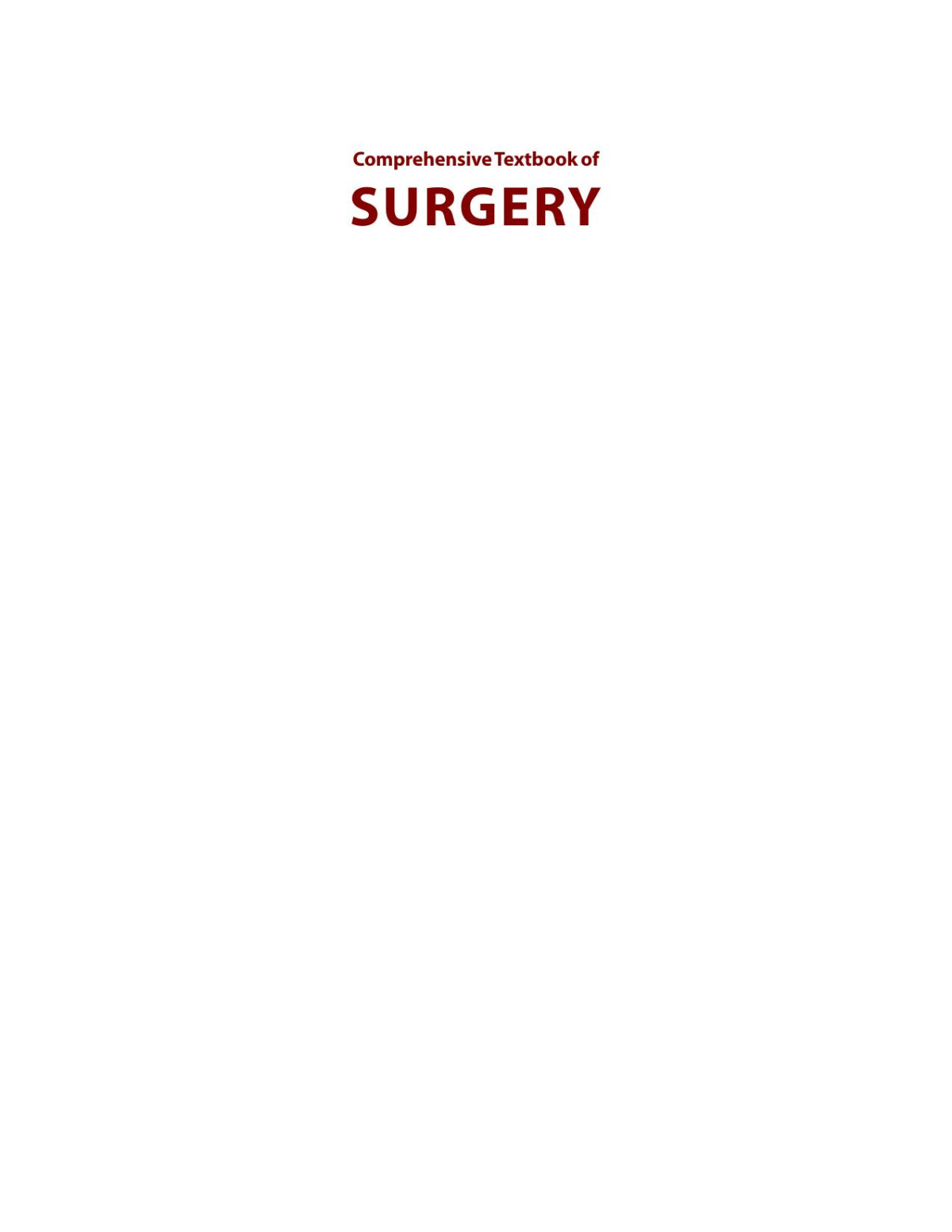Comprehensive Textbook Of Surgery 1st Edition Dinesh Vyas