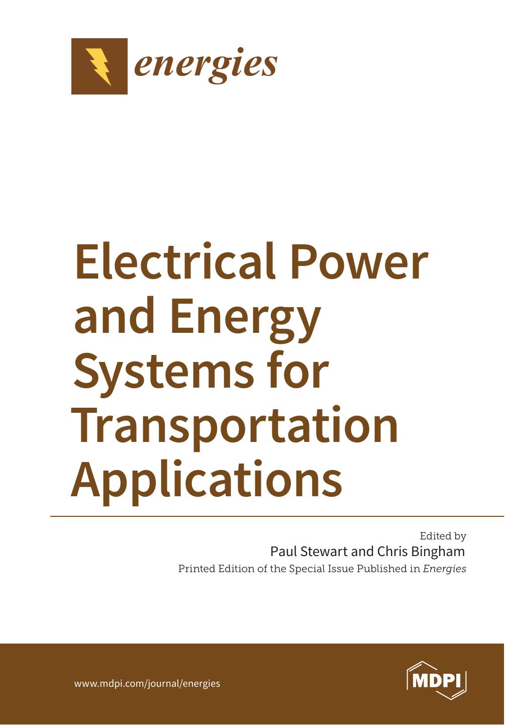 Electrical Power And Energy Systems For Transportation Applications 1st Paul Stewart