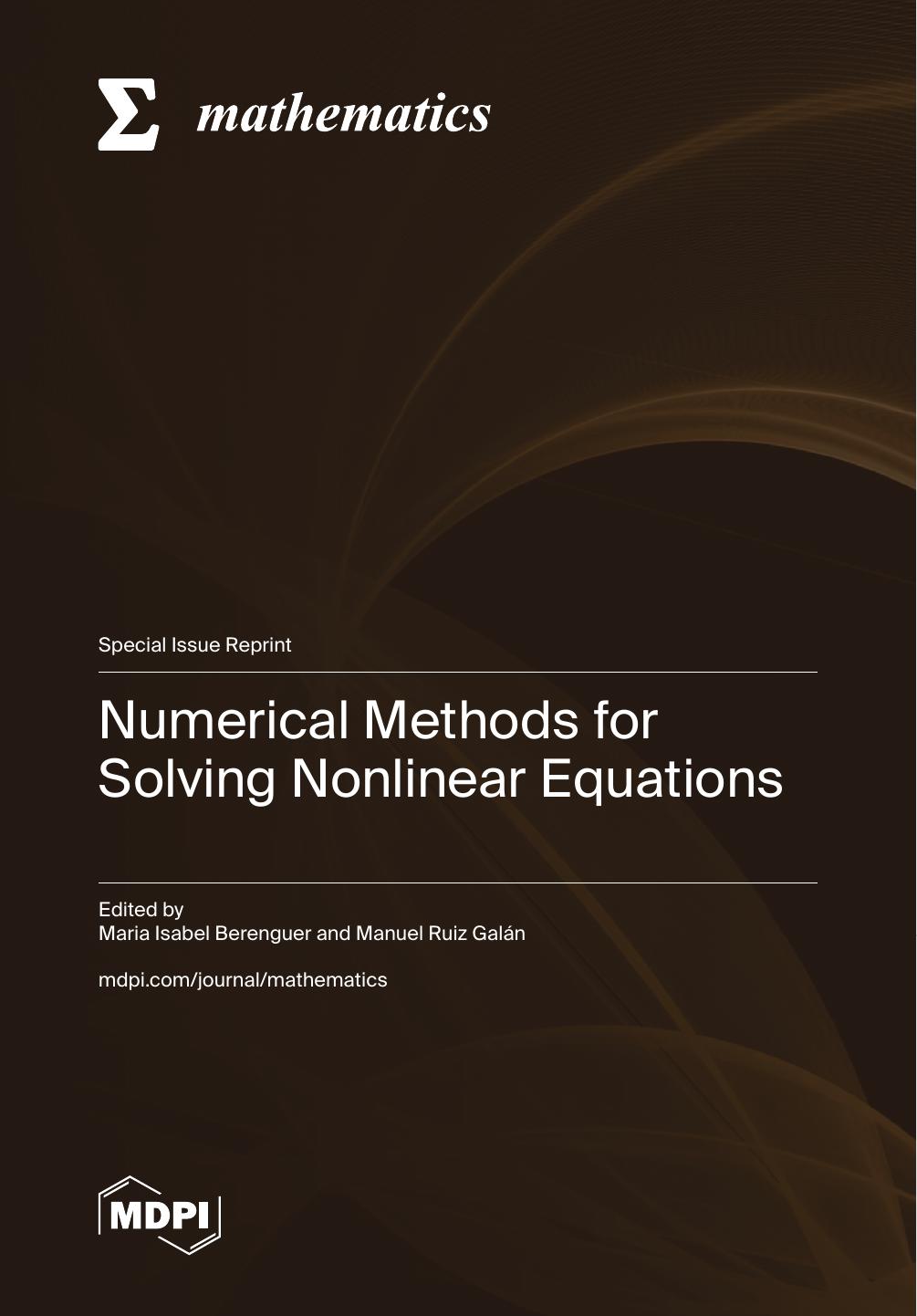 Numerical Methods For Solving Nonlinear Equations Maria Isabel Berenguer
