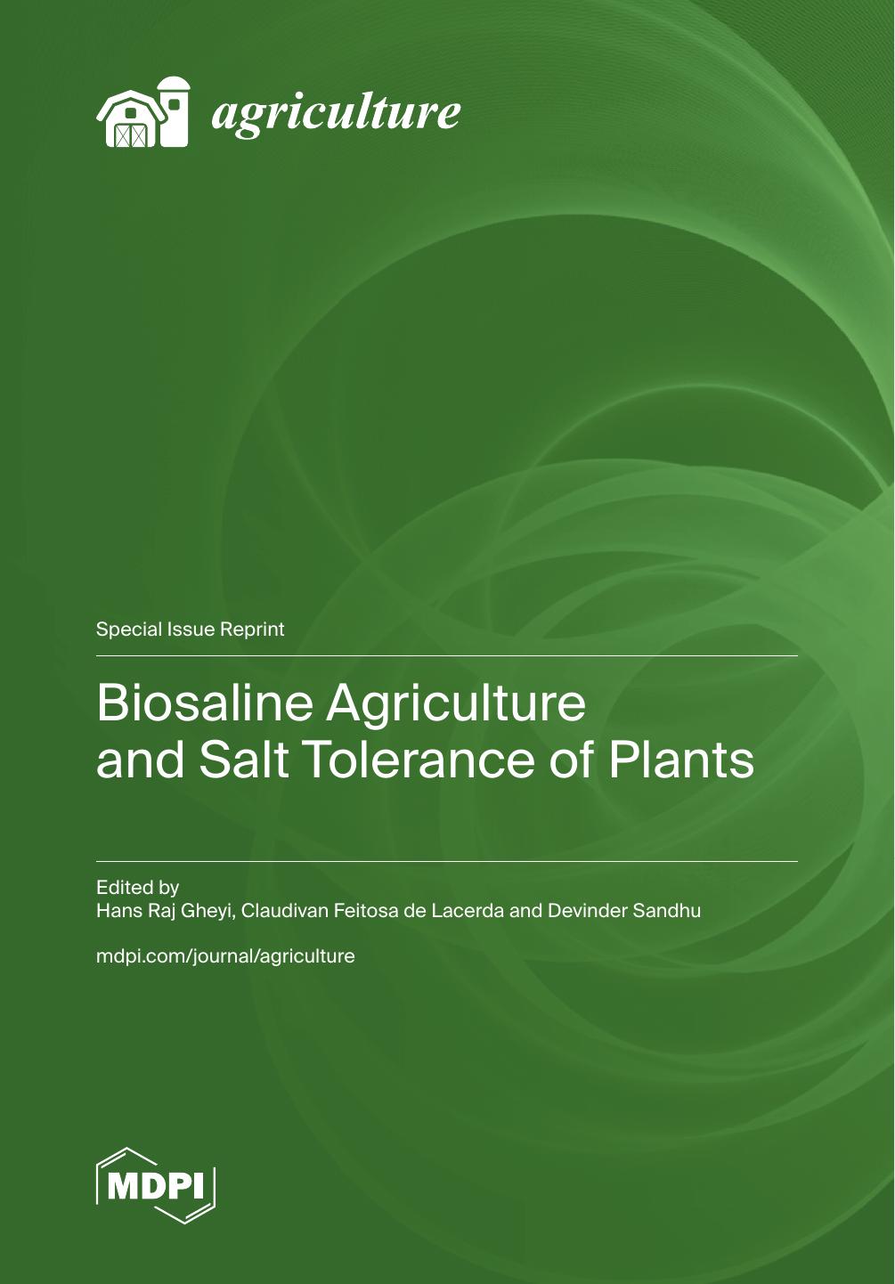 Biosaline Agriculture And Salt Tolerance Of Plants Hans Raj Gheyi