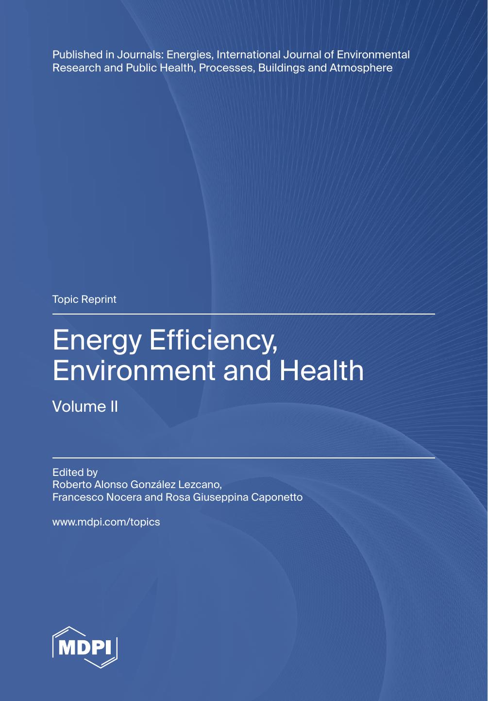 Energy Efficiency Environment And Health Volume 2 Roberto Alonso Gonzlez Lezcano