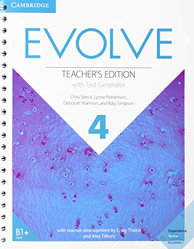 Evolve Level 4 Teachers Edition With Test Generator Teachers Guide Speck