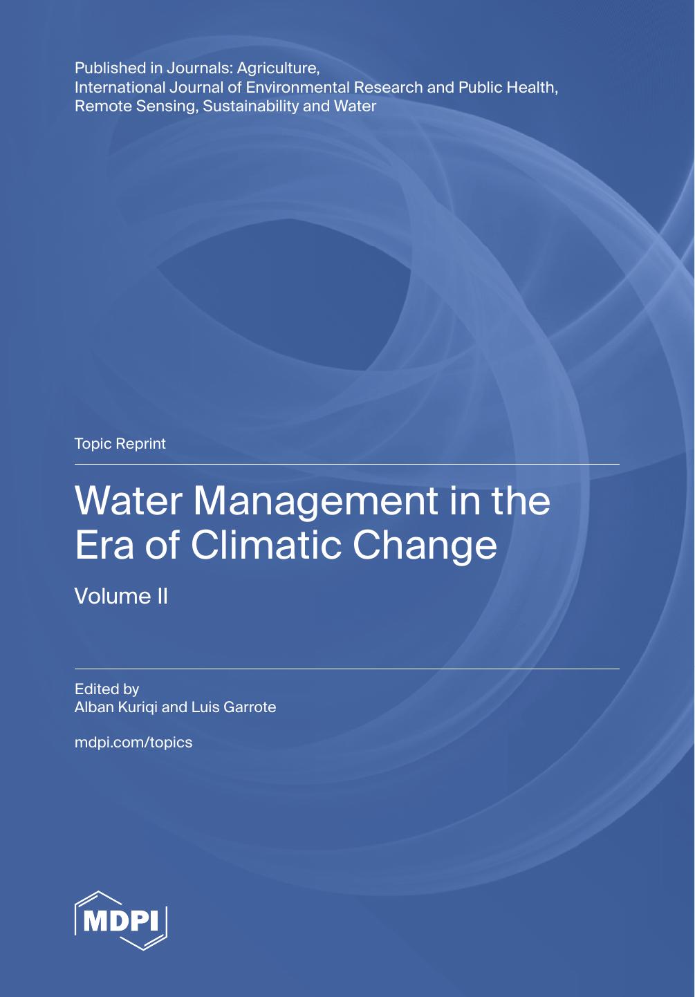 Water Management In The Era Of Climatic Change Volume Ii 2nd Edition Alban Kuriqi