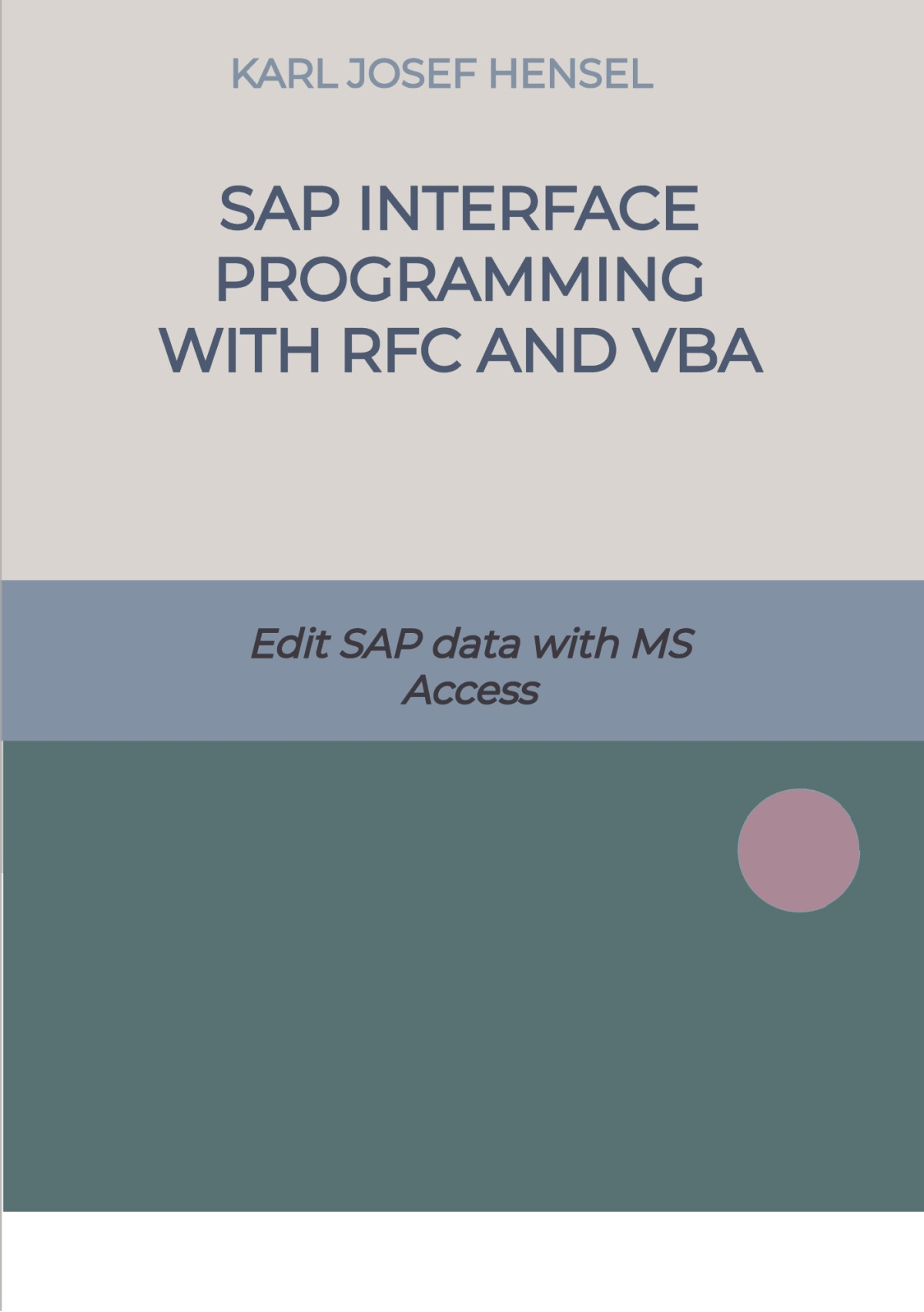 Sap Interface Programming With Rfc And Vba Karl Josef Hensel