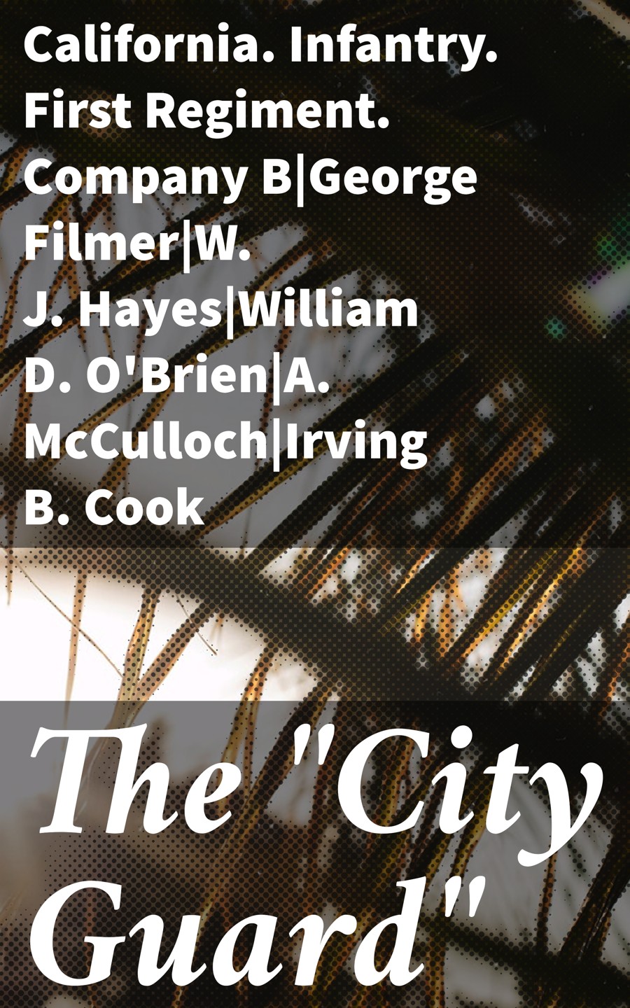 The Quotcity Guardquot California Infantry First Regiment Company Bgeorge Filmerw J Hayeswilliam D Obriena Mccullochirving B Cook
