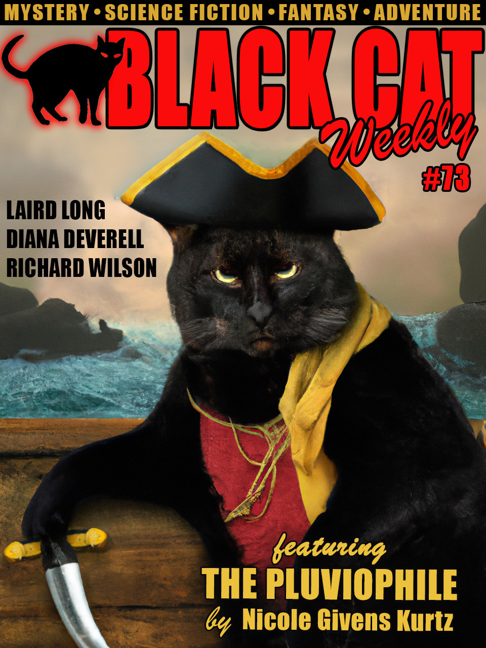 Black Cat Weekly 73 Laird Long Nicole Givens Kurtz Diana Deverell Richard Wilson Hal Charles Ray Bradbury George O Smith Arthur Conan Doyle Murray Leinster