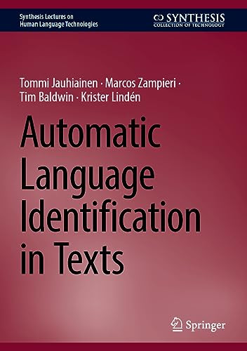 Automatic Language Identification In Texts 1st Edition Tommi Jauhiainen