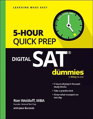 Digital Sat 5hour Quick Prep For Dummies 1st Woldoff Ron