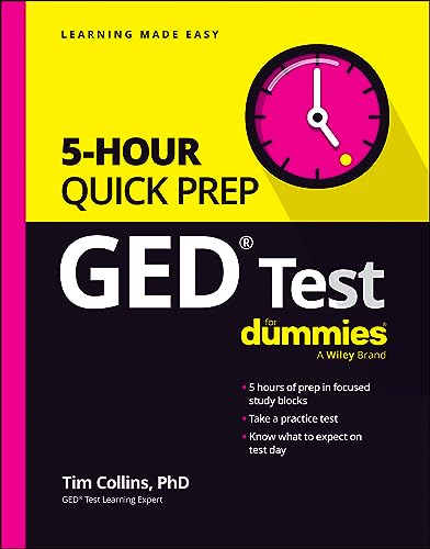 Ged Test 5hour Quick Prep For Dummies 10th Edition 1st Collins