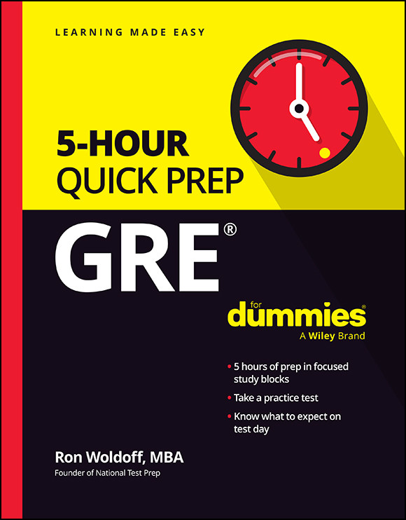 Gre 5hour Quick Prep For Dummies 1st Ron Woldoff