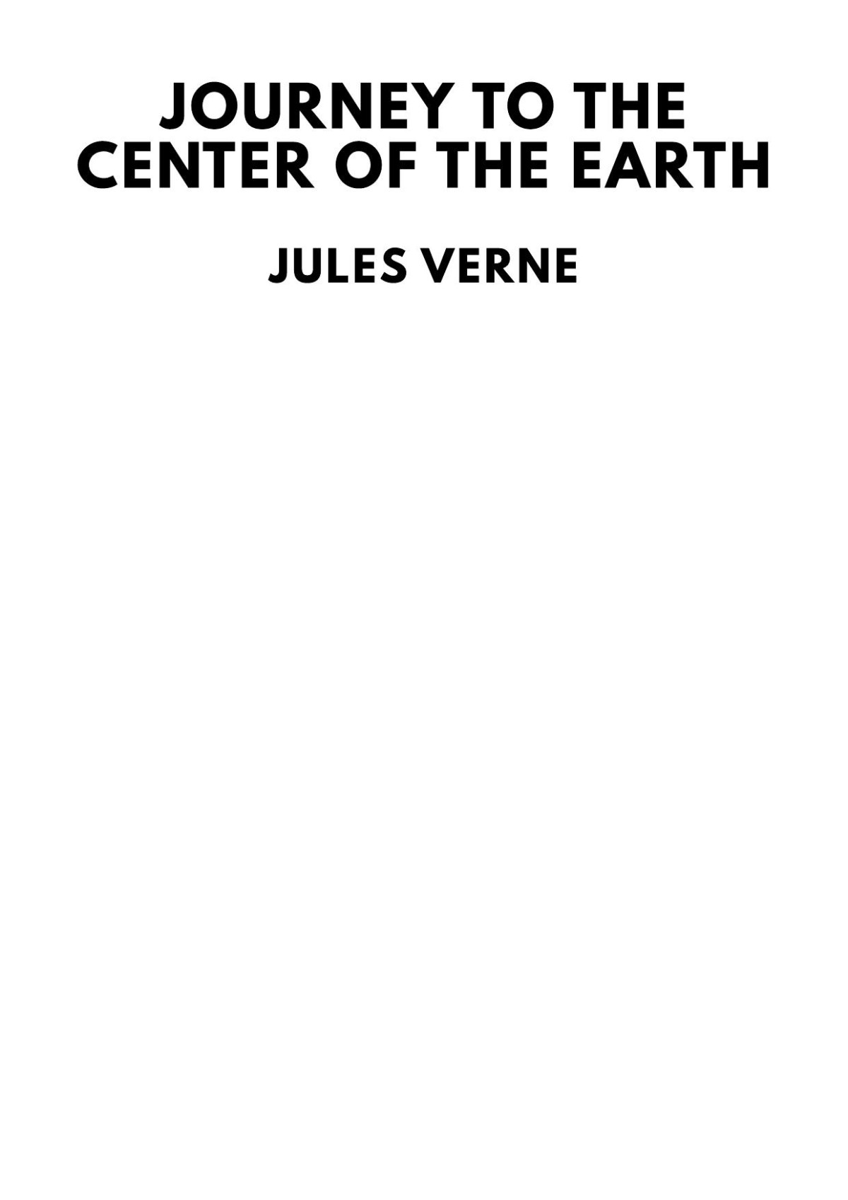 Journey To The Center Of The Earth Jules Verne