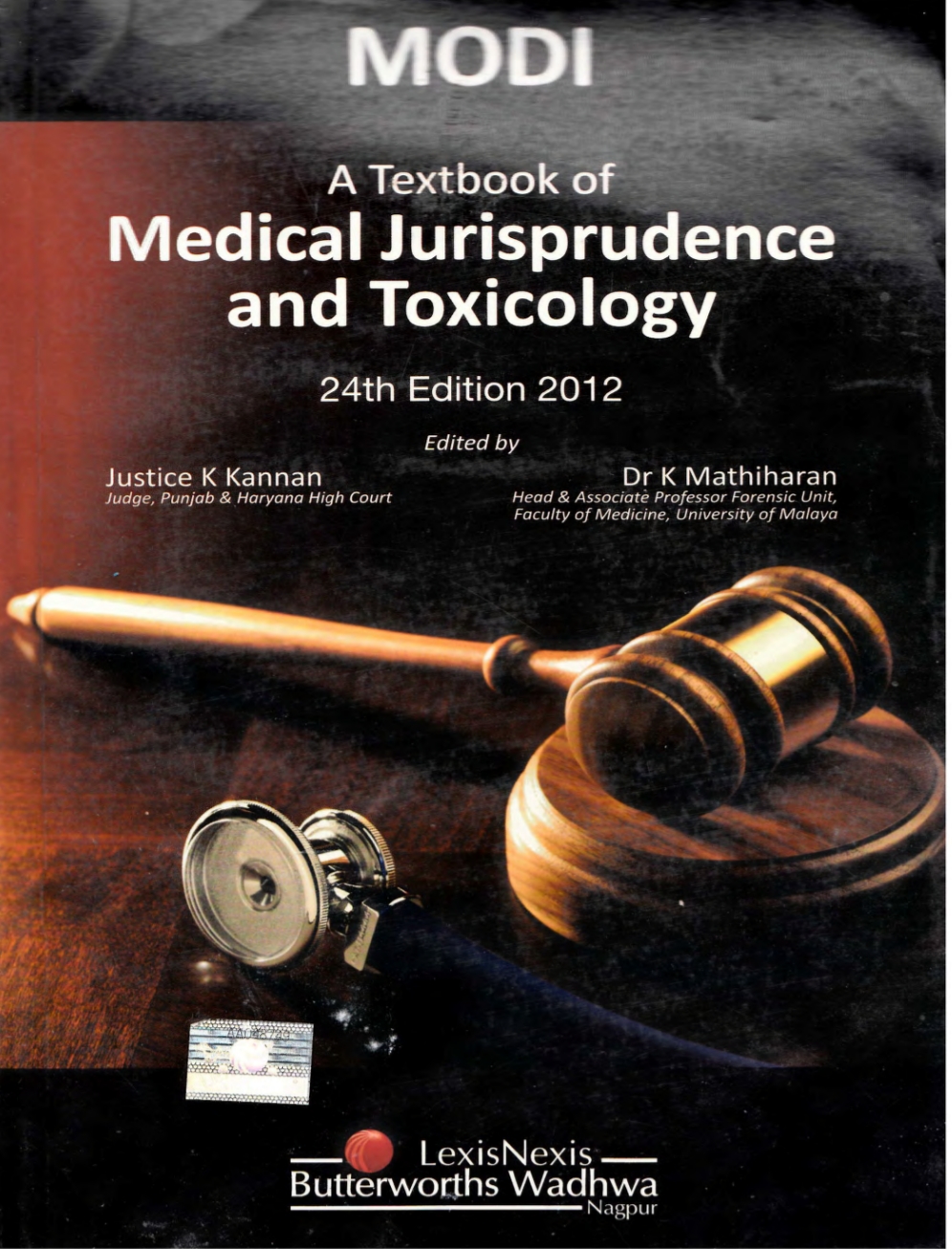 Text Book Of Medical Jurisprudence And Toxicology 24e Pb Justice K Kannandr K Mathiharan