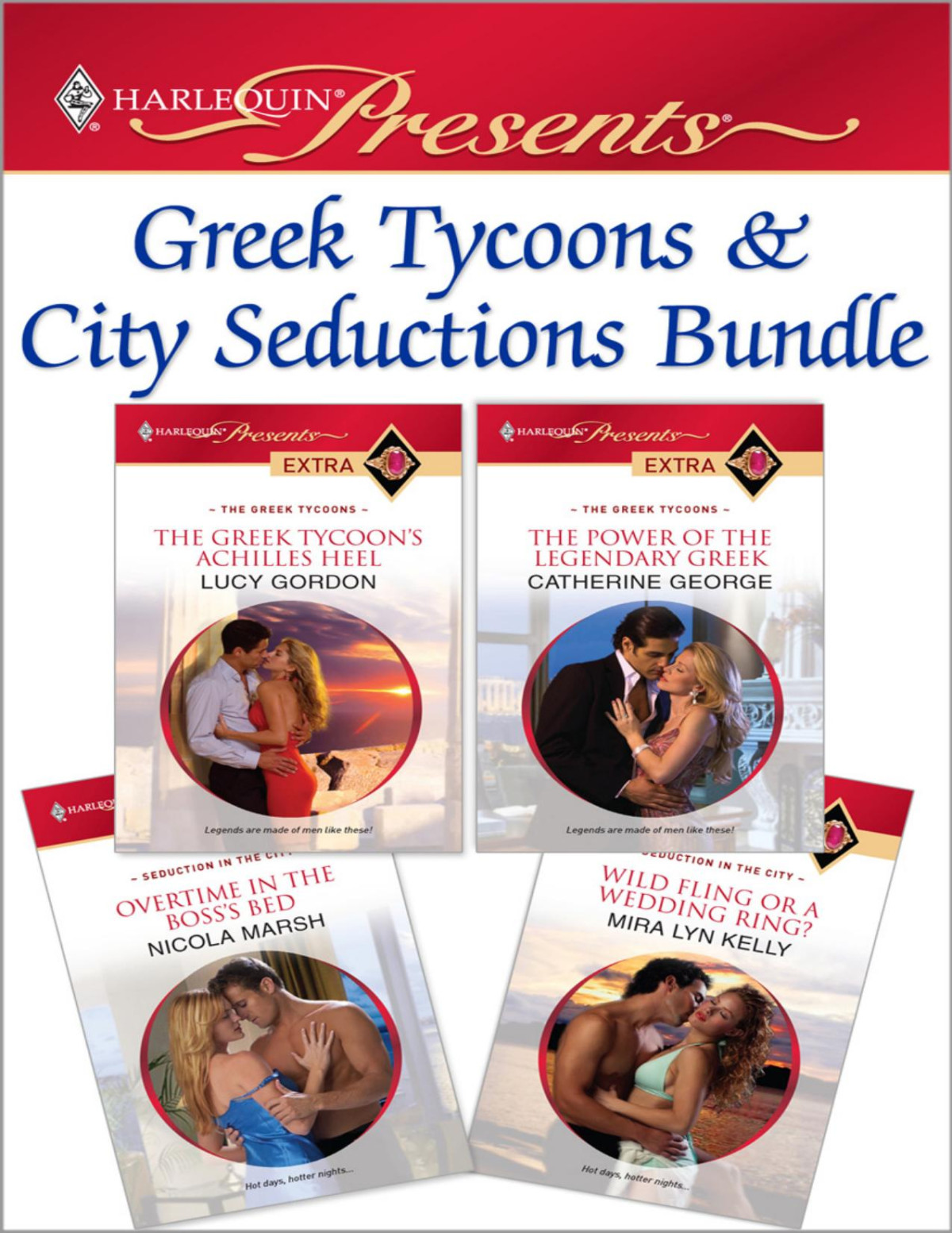 Greek Tycoons City Seductions Bundle Lucy Gordon Catherine George Nicola Marsh Mira Lyn Kelly