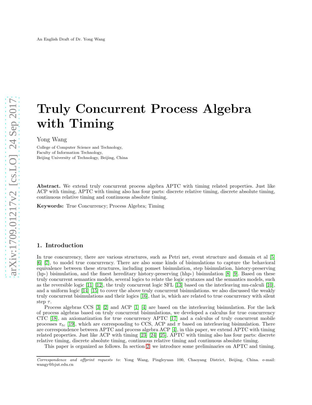 Handbook Of Truly Concurrent Process Algebra 1st Edition Phd Yong Wang