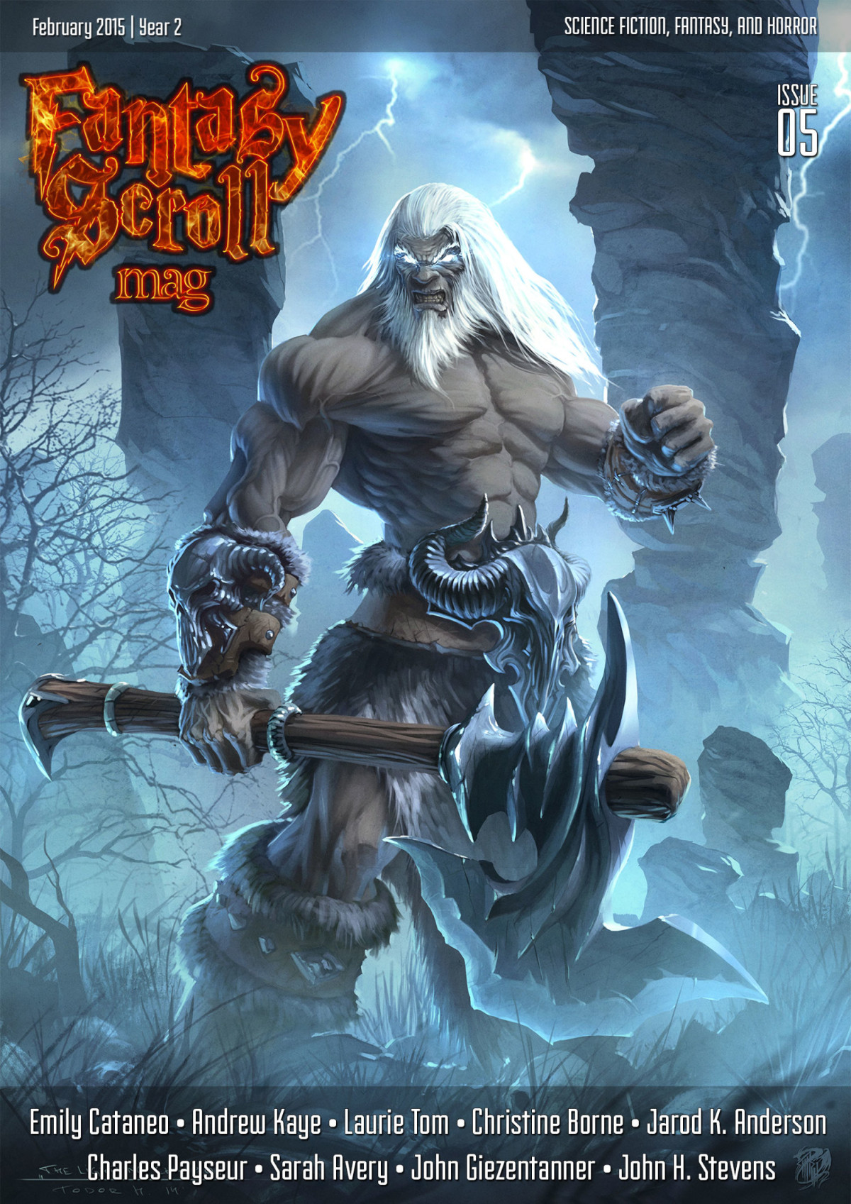 Fantasy Scroll Magazine Issue 5 Emily Cataneo Emily Cataneo Andrew Kaye Laurie Tom Christine Borne Jarod Anderson Charles Payseur Sarah Avery John Giezentanner John Stevens Josh Brown