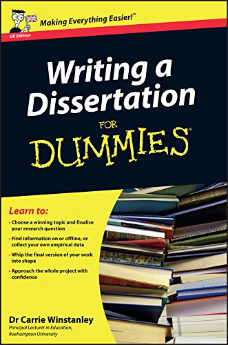 Writing A Dissertation For Dummies Uk Edition Uk Carrie Winstanley