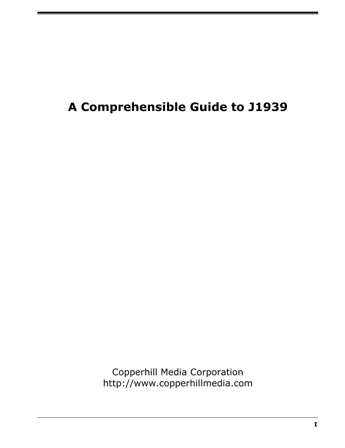A Comprehensible Guide To J1939 First Edition Voss Wilfried