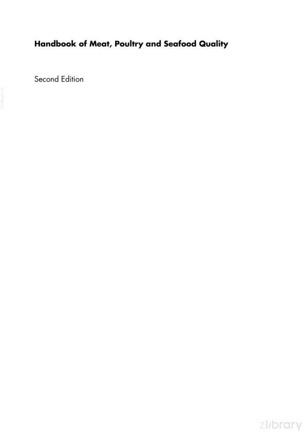 Handbook Of Meat Poultry And Seafood Quality 2nd Edition Leo M L Nollet