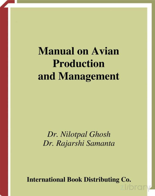 Manual On Avian Production And Management Ghosh Nilotpal Samanta Rajarshi