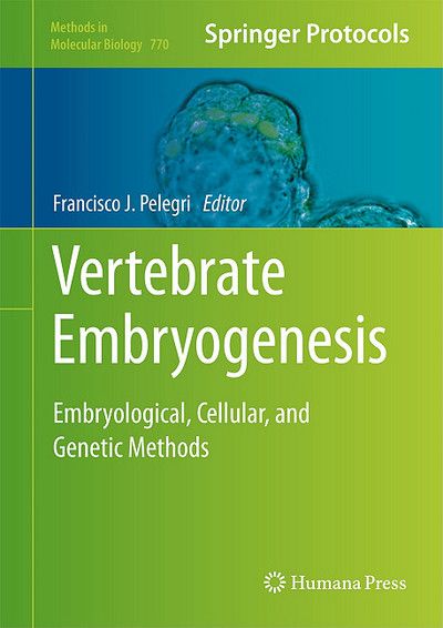 Vertebrate Embryogenesis Embryological Cellular And Genetic Methods Methods In Molecular Biology 770 2011th Edition Francisco J Pelegri